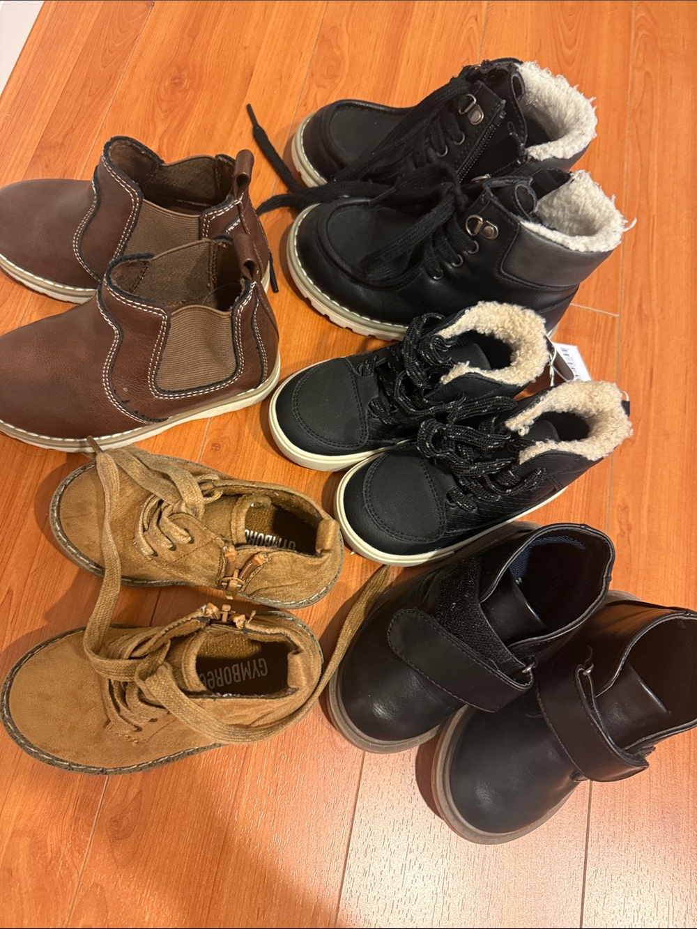 Various boys boots